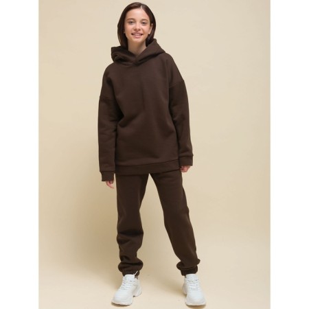 Children's sweatshirt, height 146 cm, chocolate color-5
