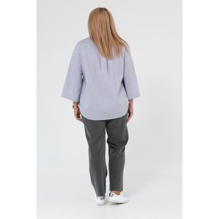 Female blouse, size 54, gray color-3