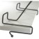 Book stand, metal, for a desk up to 20 mm thick, black