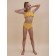 Bathing suit for girls, height 116-122 cm, yellow color