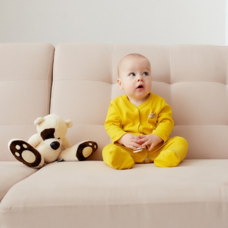 Combineson children's minku, yellow color, height 74-80 cm-3