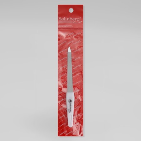 Metal file for nails, 15 cm, white color, s426-2
