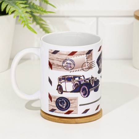 Sublimation mug "Real gentleman!" 320 ml, with application-1
