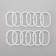 A set of rings for curtains in the bathroom, plastic, 12 pcs, white color
