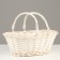 Basket with mobile handles, 32 x 25 x 13 cm, willow