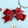 Hair gum "Schoolgirl" Bant Star, 12 cm, red