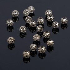 Crimp (clamping bead) SM-394 (set 20 pcs.), 5 mm, silver color