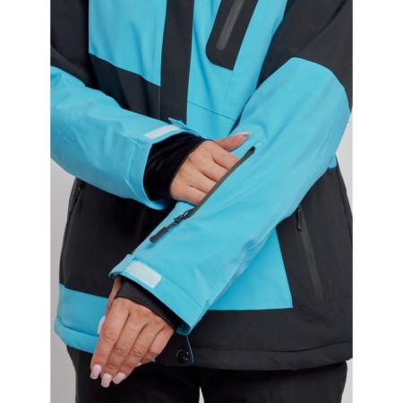 Ski jacket female, size 42, blue color-4