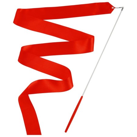 Gymnastic tape with a stick Grace dance, 2 m, red color-2