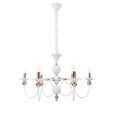 Milano chandelier 6he14 40W white-gold 68x68x79 cm