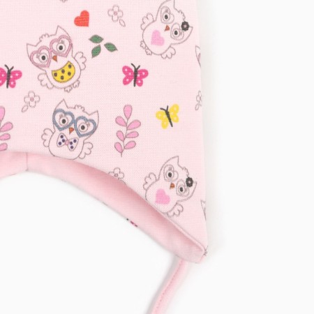 A cap for a girl, pink color, size 44-46-1