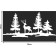 Decorative sticker for windows "Deer in the forest" 50x24 cm (snow 10x20 cm)