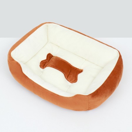 Lynchin-Divan for animals "Bone", 45 x 30 x 15, white-brown-5