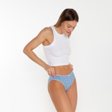 Panties female slips, blue color, size 50/xl-1