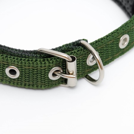 Collar "Comfort" Combined, 45 x 2 cm, Osh 30-39 cm, dark green 609528-3