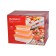 Set of glass containers, orange color, 3 pcs.