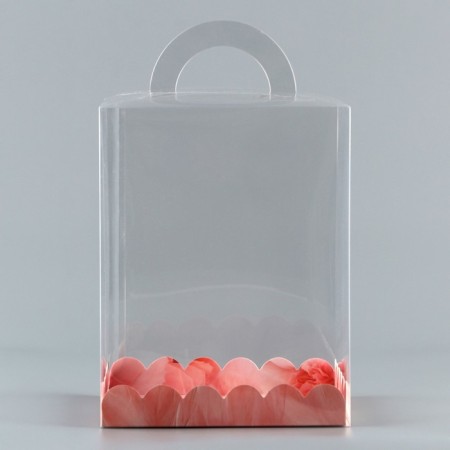 Confectionery box, chest, packaging, “delicate flowers”, 14 x 14 x 18 cm-3