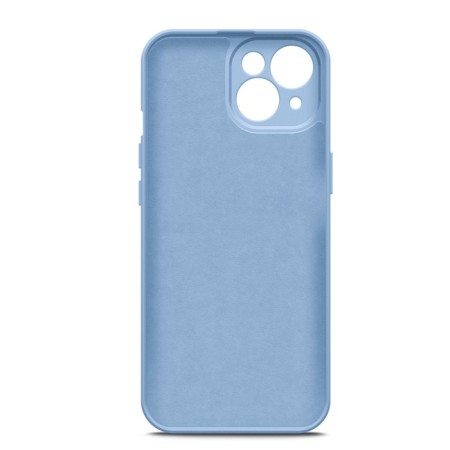 Borasco cover for iPhone 15, Soft Touch, silicone, microfiber, blue-1