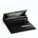 Women's wallet on a magnet, black color