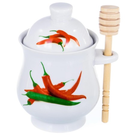 A jar for honey with a spoon GUTERWAHL PARTY TIME "Chile"