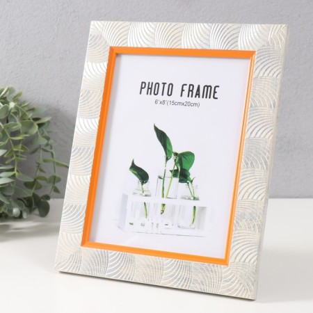 Photo frame plastic 15x20 cm "arc" white 25.3x20.5 cm-1