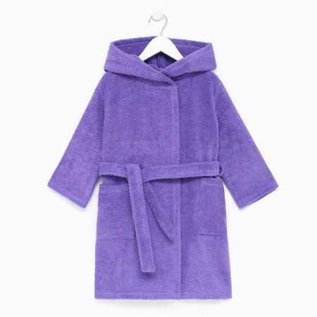 Terry dressing gown, size 32, purple color, 320 g/m2 cotton 100% with AIRO-7