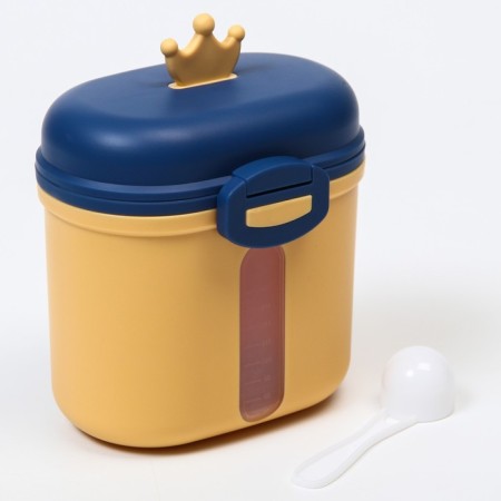 Container for storage of baby food "Crown", 360 gr., Yellow color-6