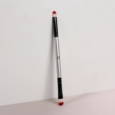 Makeup brush, bilateral, 13.5 (± 1) cm, silver/black color-1
