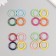 Carabiner Metal "Circle. Purvalum" mix 2.4x2.4 cm