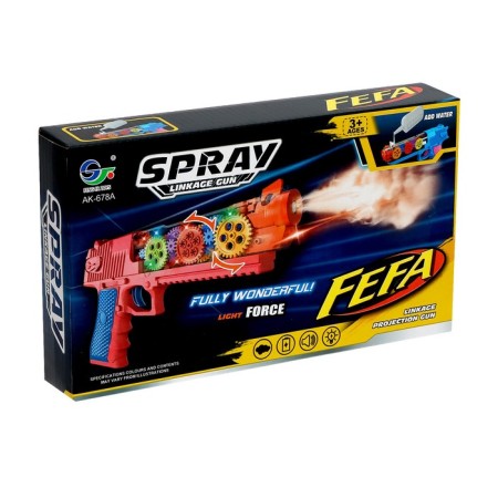 Pistol with gears Spay, Smoke, Light, Sound, on batteries-7