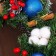 Festive wreath "Frosty morning", 45 cm, handmade