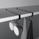 Kitchen holder suspended for 6 objects of the share, 1.5 × 26 × 7 cm, black color