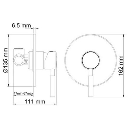 Shower mixer Wasserkraft Main 4151, single -leaf, without watering can, without spout, chrome-2