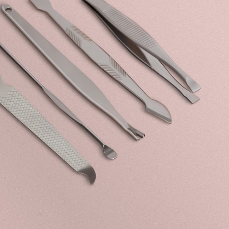 Manicure set, 8 items, in case, color mix-10