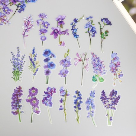 Stickers for creativity PLC PVC "Lilac Field" set 40 pcs 9x10.5 cm