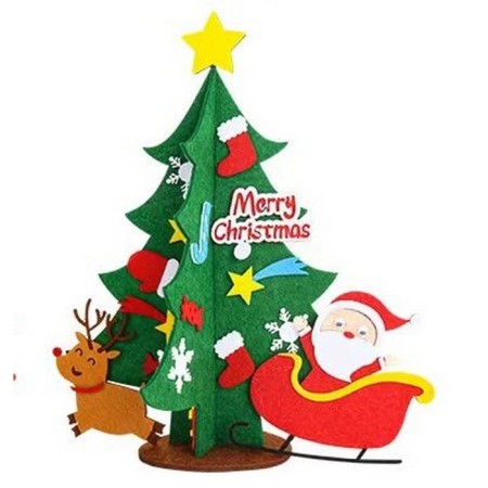 Set for creativity "Christmas tree with Santa Claus in a sleigh" adhesive decorations-1