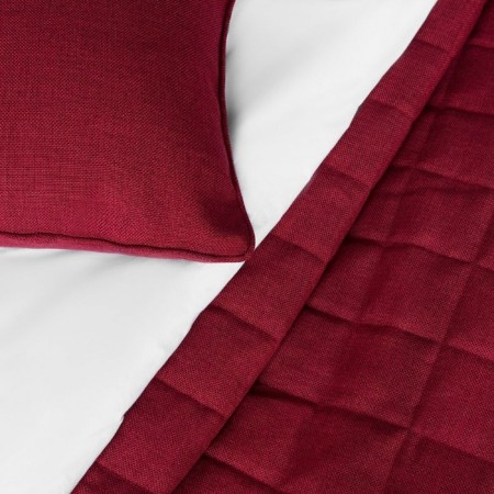 Jerry set: covering 160 x 220 cm, pillowcase 40 x 40 cm - 2 pcs, wine color-3