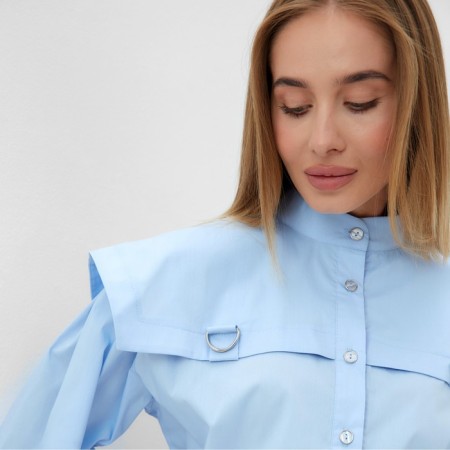 Women's blouse Minaku: Casual Collection Blue Color, Rr. 52-3