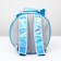Round backpack for carrying animals, transparent, 26 cm, blue