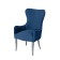 Armchair "Lari", velor fabric, bronze molding, white array, Ocean color