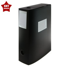 A4 archive folder A4, a spine of 80 mm, plastic, calligrata, cut fastener, black, up to 700 sheets