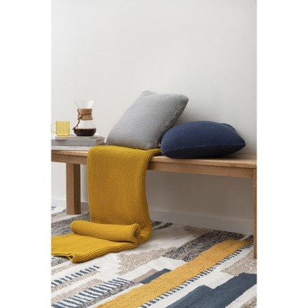 Decorative pillow made of gray -colored erased cotton -colored Essential, size 45x45 cm-1