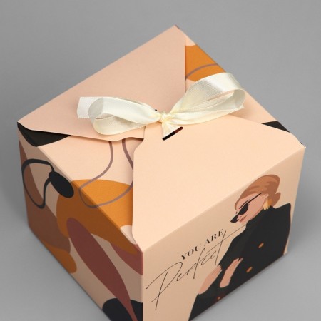 Gift folding box, packaging, Girl, 12 x 12 x 12 cm-3