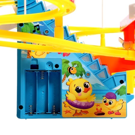 Developing toy "Duck track", light, sound, works from batteries and from the network-12