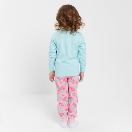 Pajamas for girls, pink/mint color, height 116-122 cm-3