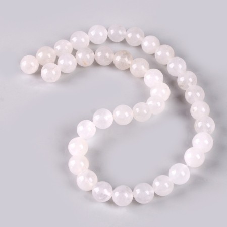 Beads made of natural stone "White quartz" set 36 pcs., Size 1 pc. - 10 mm-1