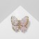 Brooch "Butterfly" Druze, white-pink color in gold