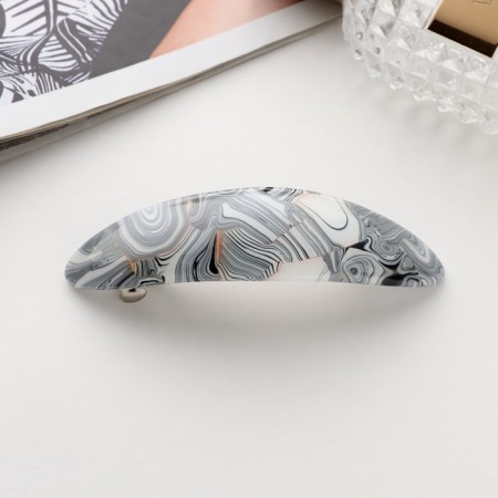 Halfish hair clip "Silva" shine blunt, 9 cm, mix