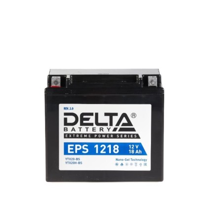 The Delta EPS 1218 (YTX20-BS, YTX20H-BS) battery 12 V, 20 Ah straight (+-)
