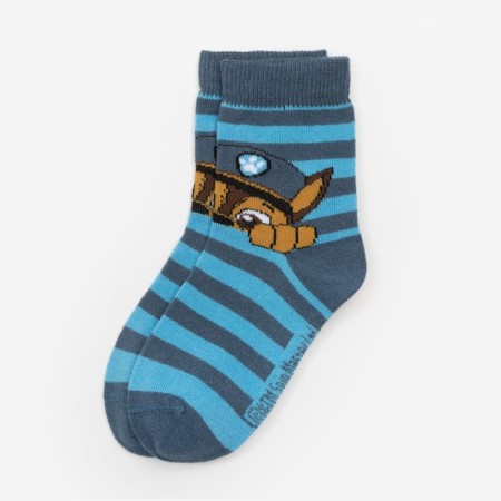 Puppy patrol. Socks PAW Patrol "Gonchik", blue/blue, 16-18 cm-3